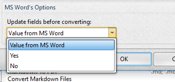 Update Fields in MS Word Documents before Converting to PDF