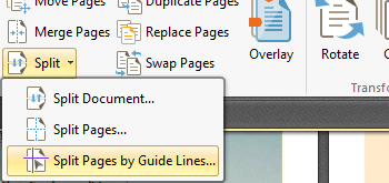 Split Pages by Guide Lines