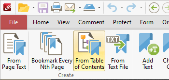Generate Bookmarks from Table of Contents