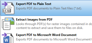 Export Documents to Plain Text Format