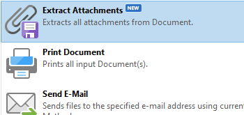 Extract Attachments Tool/Action Added to the Software