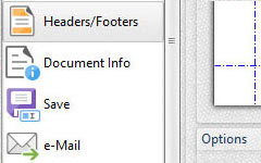 document info on the header and footer tools design tab